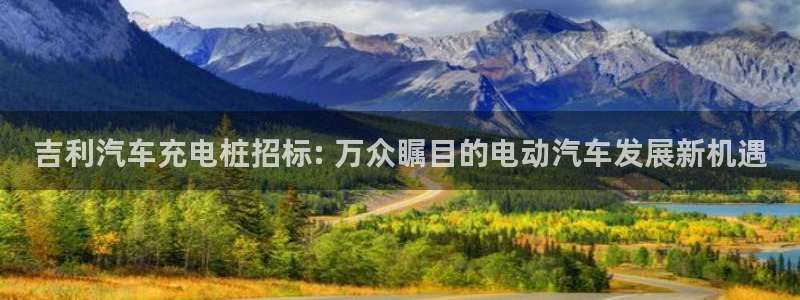 威廉希尔平台不让提现：吉利汽车充电桩招标: 万众瞩目的电动汽车发展新机遇