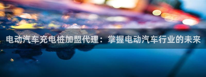 威廉希尔大小球初盘和即时盘：电动汽车充电桩加盟代理：掌握电动汽车行业的未来